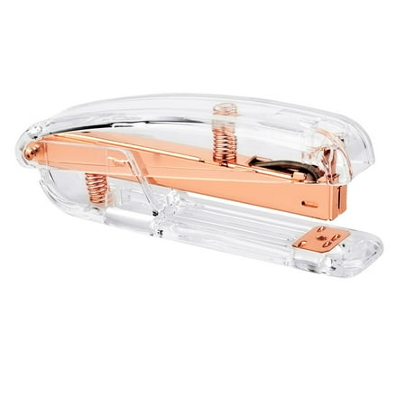 stapler rose gold acrylic deluxe clear insten capacity office sheet staplers sheets dourado grampeador supplies staples salvo