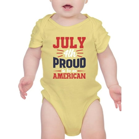 

July 4Th Proud American Bodysuit Infant -Image by Shutterstock 6 Months