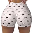 thumbnail image 2 of Uemuo bow on polka dots Pattern Women Workout Impact Shorts Scrunch Butt Lifting Gym Shorts Seamless Booty Biker Shorts-Large, 2 of 8