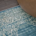 thumbnail image 6 of JONATHAN Y WASHABLE 4 x 6 Area Rug, Regis Bohemian Medallion - Teal/Cream, WSH107B-4, 6 of 9