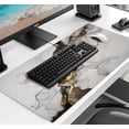 thumbnail image 3 of Large Extended Gaming Mouse Pad with Stitched Edges, Non-Slip Waterproof Rubber Base Mouse Pad for Office, Computer, Keyboard, Laptop and Home Desk Pad 35.4 x 15.7 x 0.12 Inch, 3 of 10