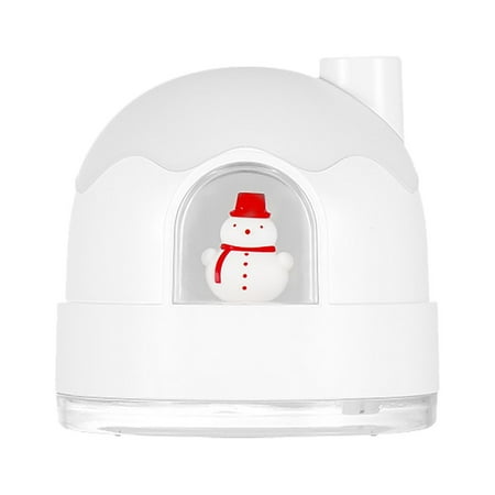 

350ml Portable Humidifier Mini Cool Mist Humidifier With Night Light Snow House USB Personal Humidifier Auto Shut Off Ultra Quiet