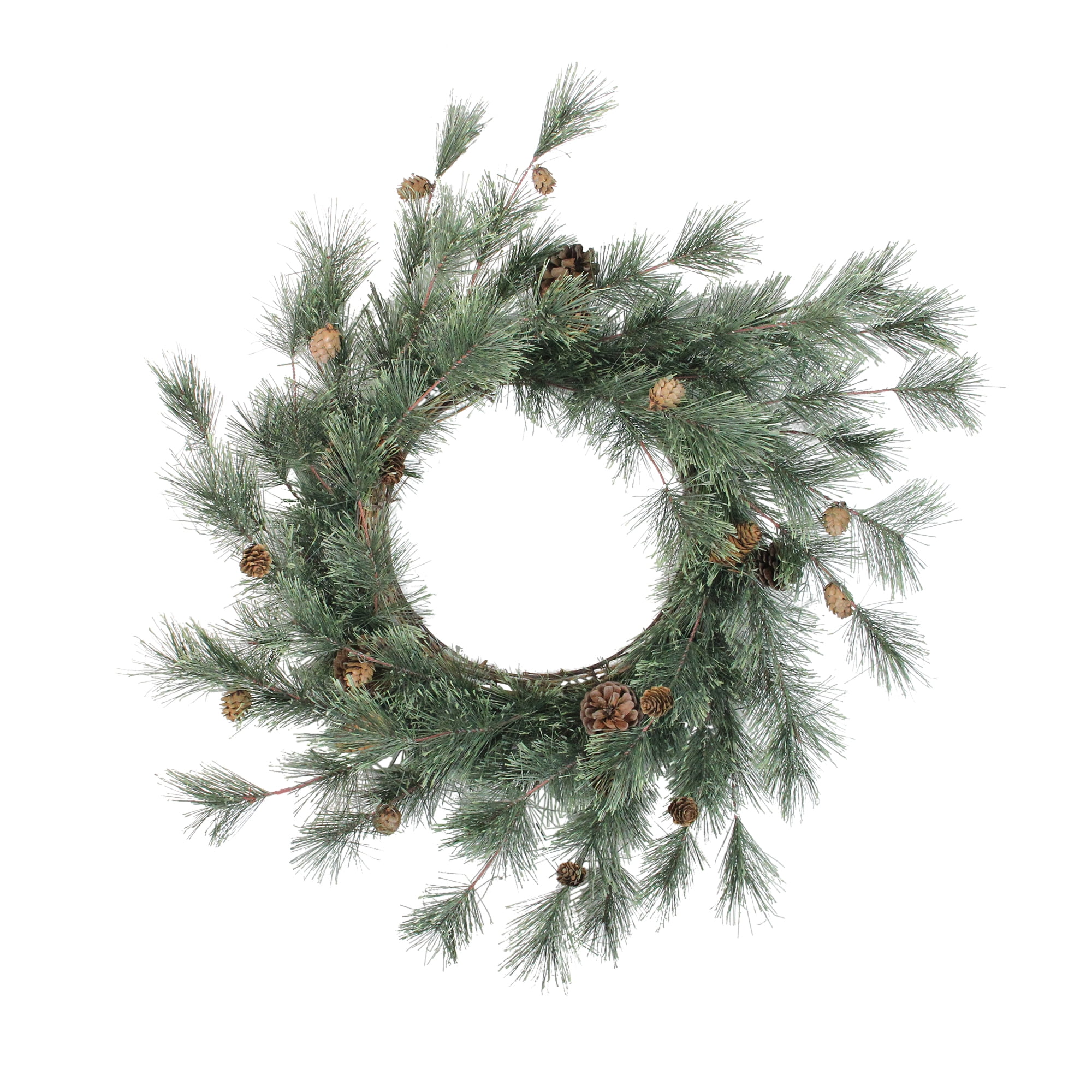 Mixed Pine Cones Artificial Christmas Wreath 26 Inch Unlit Walmart Com Walmart Com