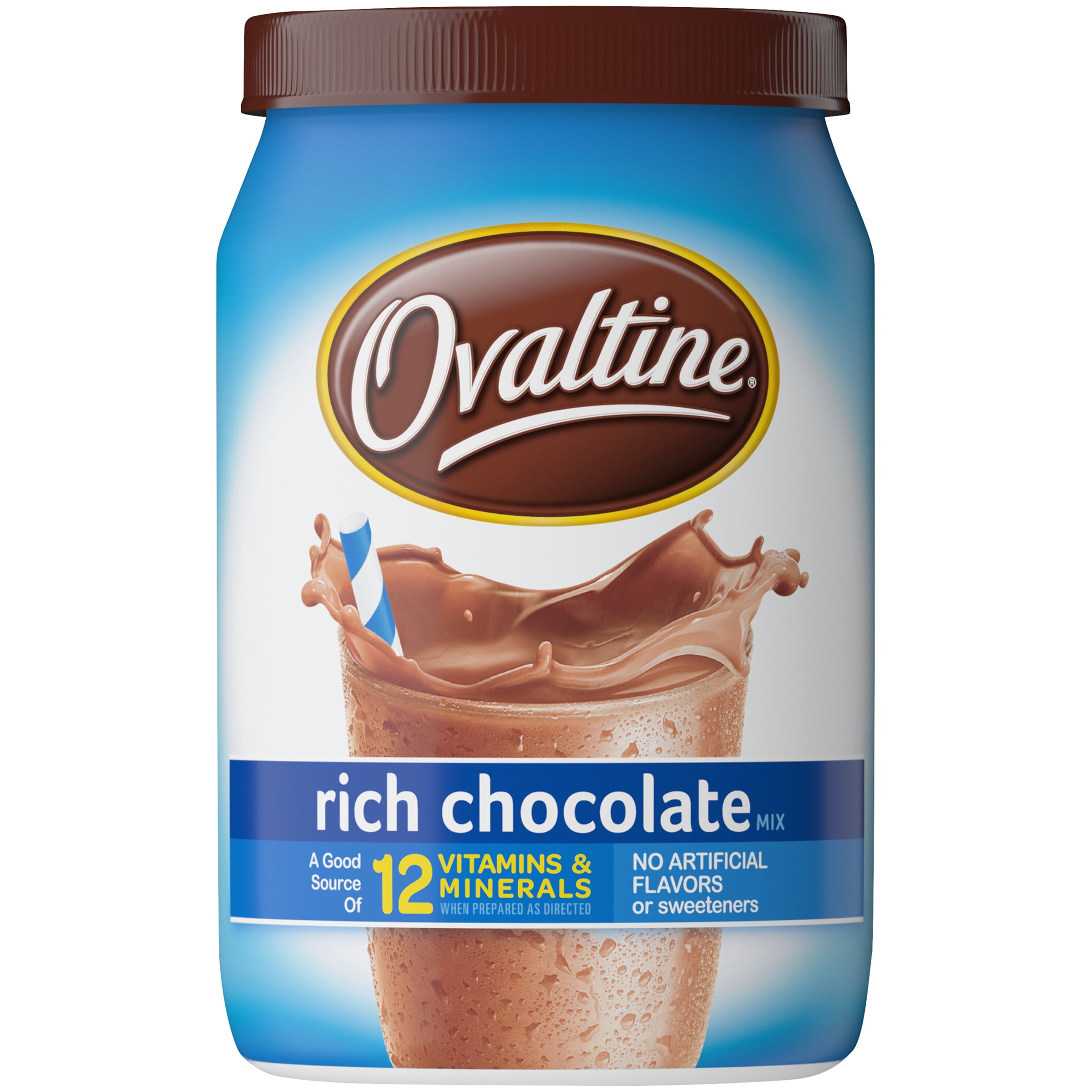 OVALTINE Rich Chocolate Drink Mix 12 oz. Canister