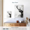 thumbnail image 3 of Elephant Stock Deer Face Black And White Wall Art - Vertical Canvas Wall Art - Living Room Wall Decor - Animal Canvas - Gray And White Decor - 8" x 12", 3 of 4