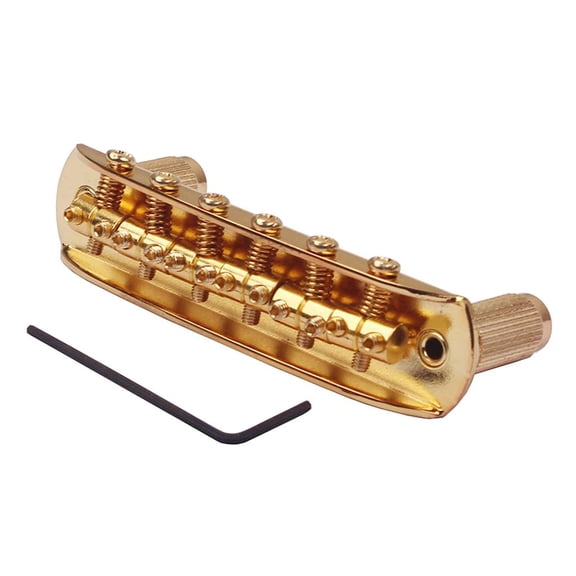 Bridge with Solid Adjustable Barrel Saddles Gold Accessory for