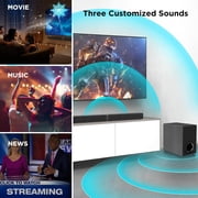 Cowin Sound Bar for Smart TV, 120W Sound Bar with Subwoofer, 2 in 1 Separable Bluetooth 5.0 Soundbar and Deep Bass
