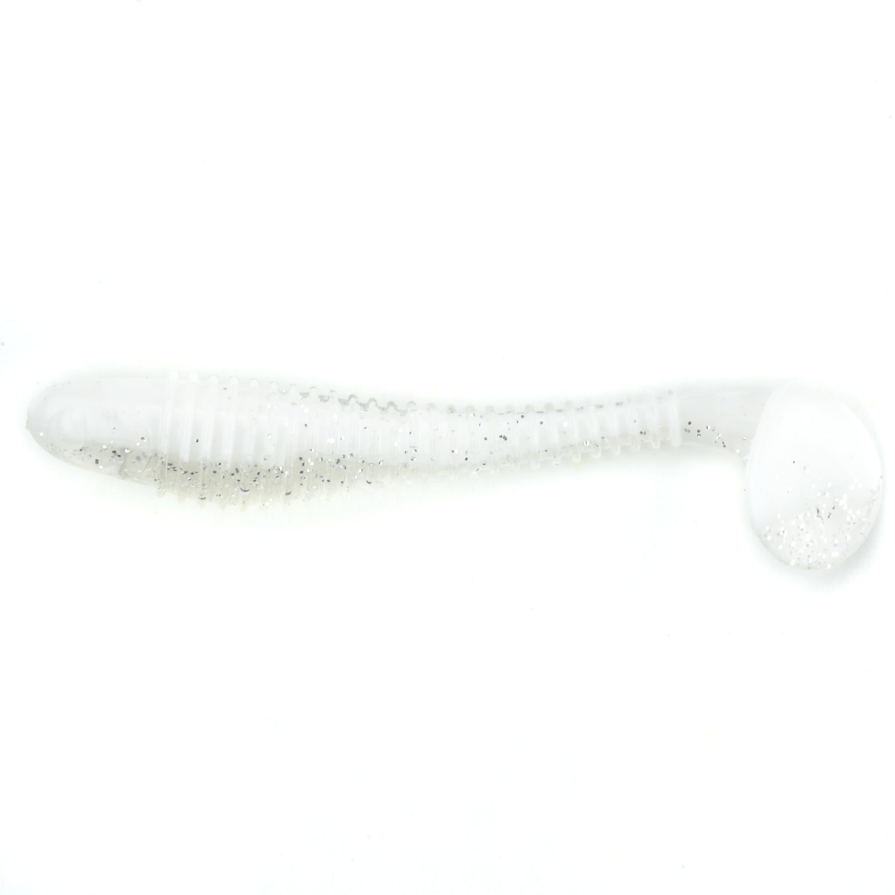 Ozark Trail 4" Shudder Swimmer, Pearl/White Flash, 5pc Fishing Soft Baits