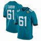 thumbnail image 1 of Camiseta de fútbol americano verde azulado de Jerome Carvin #61 de los para hombre - XL, 1 of 2