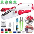 thumbnail image 2 of NATEFEMIN Outil de Couture Rapide Portable Double Alimentation AA Pile & DC incl Bobines Aiguilles Projets de Réparation Machine Rouge Adaptée aux Débutants, 2 of 8
