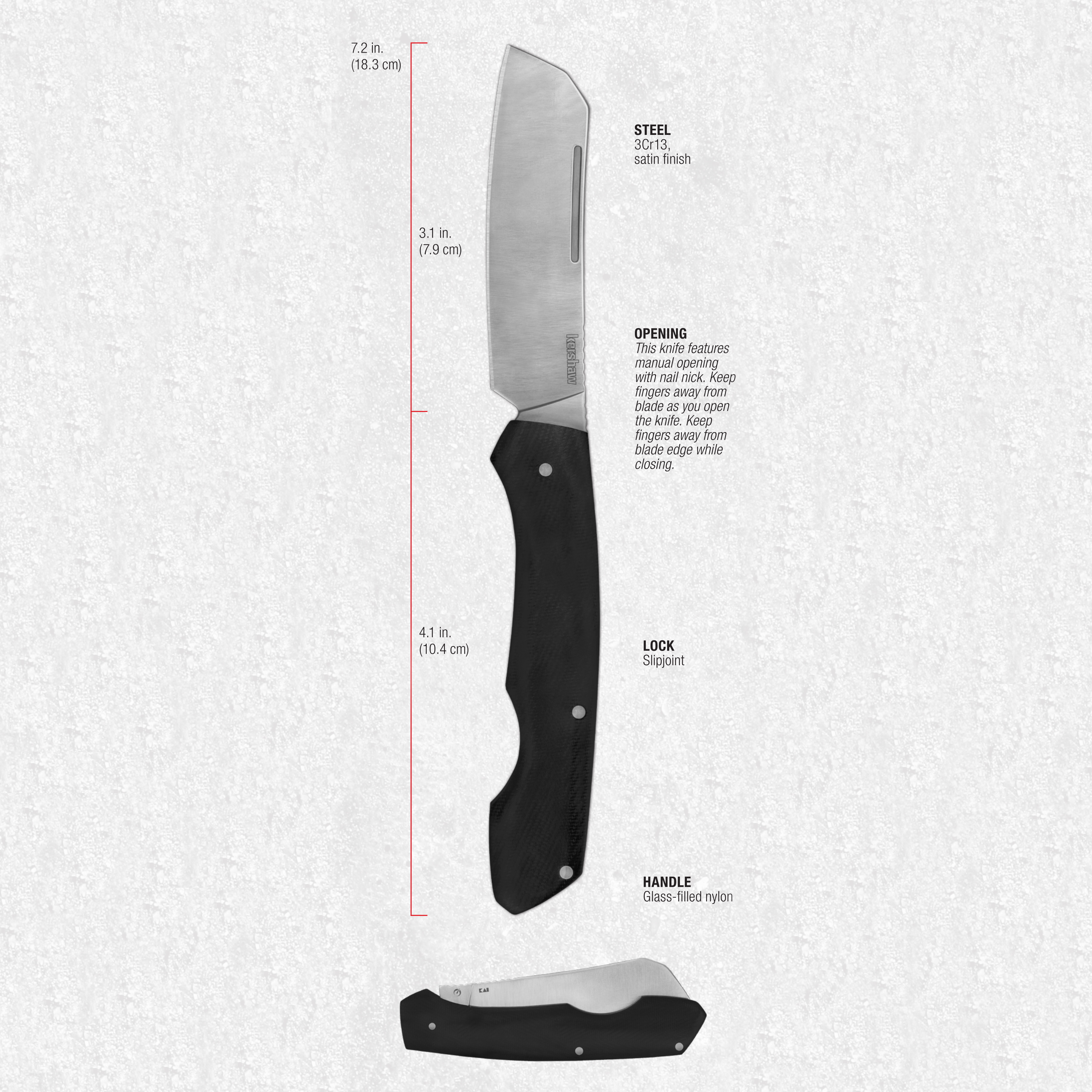 Kershaw Holiday Knife Set, 3 Piece Traditional Knives Gift Set 