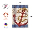 thumbnail image 4 of Toland Home Garden Rustic Anchor and Compass 12.5 x 18 Inch Decorative Nautical Fence Design Garden Flag, 4 of 5