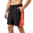 thumbnail image 2 of Zimjoy Men's Athletic Basketball Shorts Breathable Quick Dry Elastic Drawstring Loose Fit Running Gym Workout Casual Sport Training Shorts Saffron 2XL, 2 of 6