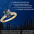 thumbnail image 2 of Gem Stone King 10K Two Tone Gold Green Mystic Topaz and Lab Grown Diamond Engagement Ring for Women | 2.50 Cttw | Oval 9X7MM | Gemstone November Birthstone | Size 8, 2 of 6
