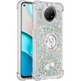 thumbnail image 3 of for Xiaomi Redmi Note 9 5G Case, Creativity Clear Quicksand Glitter Flowing Liquid Floating Soft TPU Case w/Stand Bling Diamond Sparkle Phone Cover for Xiaomi Redmi Note 9 5G  Silver, 3 of 7