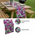 thumbnail image 5 of Purple Flowers Table Runner - 108 Inch Long, Kitchen Dining Table Runner Dresser Scarves, Spring Floral Leaves Botanical Watercolor Farmhouse Decor for Coffee Tables Wedding Party Banquet, 5 of 8