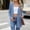 Blue, variant on Women 2024 Autumn Mid Long Cardigan Casual Long Sleeve Neck Knitted Sweater Cardigans Coat Fitted Long Cardigan Sweater Giraffe Print Purse Long Womens Sweater Summer Outer for Women Ladies Kimonos