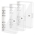 thumbnail image 1 of Paquete de 3 carpetas A6 transparentes de PVC suave con 6 anillas, 1 of 5