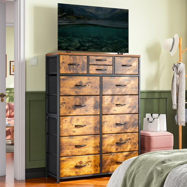 Wood effect chest of drawers discount