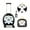 Black, White, variant on Gymax 4-Piece Kid's Luggage Set w/ 14'' Carry-on Hardside Spinner Toddler Luggage Pink