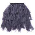 thumbnail image 1 of Jupe Tutu en Tulle Unie pour Femme Taille Élastique Maille Filet Longue Jupe Paragraphe Robe, 1 of 3