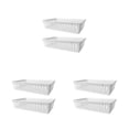 thumbnail image 2 of Cateissary Cesta de almacenamiento hueca apilable de 2 bolsas para ahorrar espacio con cesta rectangular de gran capacidad cesta de plástico Type1 NO1, 2 of 6