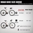 thumbnail image 5 of Ambifirner Road Bike 700C Frame 16 Speed Double Disc Brake for Mens Women Bicycle, 5 of 7