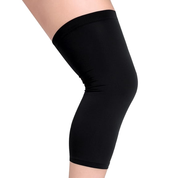XIRQI Knee Brace Undersleeve, Knee Sleeves for Men Non-Slip Breathable Sleeve Knees Support for Women Cooling Protective Liner Sports Running Basketball Gym (Black)