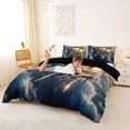 thumbnail image 2 of Erosebridal Modern Fighter Plane Duvet Cover Set for Boys Men, Aircraft Airplane Bedding Full, Black Reversible, 1 Duvet Cover and 2 Pillowcases (No Comforter), 2 of 5