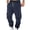 Navy, variant on Wyobmus Men's Bottom Banded Sweatpants Solid Color Elastic Waist Drawstring Joggers Lightweight Loose Workout Sweat Pants With Big Pockets Black