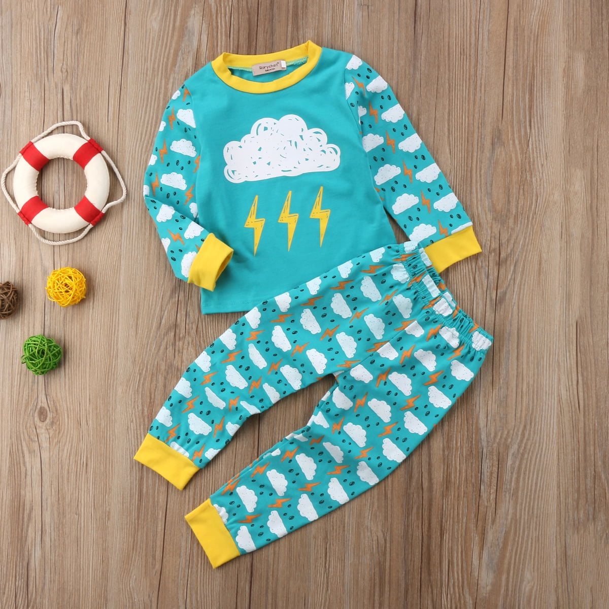 Toddler Girls Sisters Matching Pajamas Long Sleeve Sleepwear Homewear Clothes Set