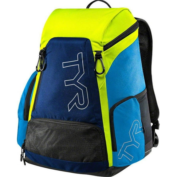 TYR Alliance 30L Backpack: Blue/Green