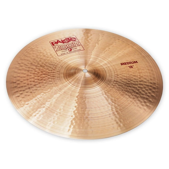 Paiste 1061518 2002 18 Inch Medium Crash Cymbal With Integrated Bell Character