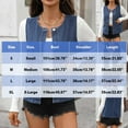 thumbnail image 3 of Busydd Denim Vest for Women Casual Round Neck Button Womens Vest Fashion Solid Color Sleeveless Women's Outerwear Vests with Pockets XL, 3 of 4