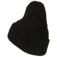 thumbnail image 2 of Big Stretch Waffle Stitch Cuff Beanie - Brown XL-3XL, 2 of 5