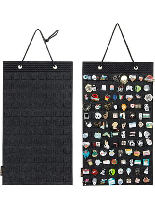 LINASHI Enamel Pin Display Board Wall Hanging Brooch Organizer with Hook  Felt Lapel Pin Collection Display Holder Storage Case 