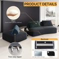 thumbnail image 6 of Leumius 139" Oversized Modular Sectional Sofa,DIY Upholstered Fluffy Chenille Sofa with Removable Backrests and Soft Pillows,Deep Seat Couch & Sofa Bed for Living Room,Office,Dark Gray, 6 of 9