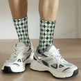 thumbnail image 6 of Zufioo grey and green argyle Thigh High Socks,Knee High Socks For Women and men,Over the Calf Tube Socks.Athletic Socks, 6 of 6