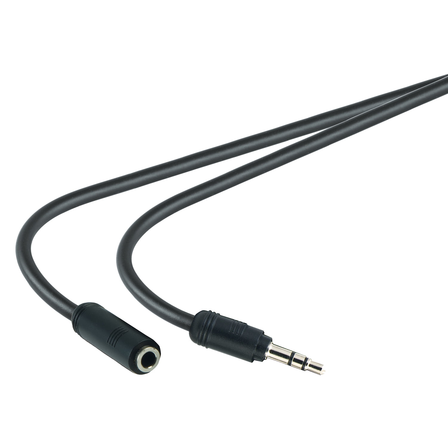 GE 6-Foot 3.5mm Audio Extension Cable - Male To Female AUX Cord, Dual-Shielded For Reduced Noise, Compatible With Phones, Speakers, Car Stereos