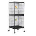 thumbnail image 4 of Ourlova 55-Inch Parrot Cage 2-In-1 Design With Slide-Out Tray And Wooden Perch, 4 of 8