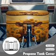 thumbnail image 4 of Psesaysky Cow Sunflower RV Propane Tank Cover with Durable Polyester Fabric, Easy Install Dual Tank Cover for RV Travel and Camping, 4 of 9