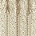Lush Decor Boho Macrame Textured Cotton Valance/Kitchen Curtain/Wall
