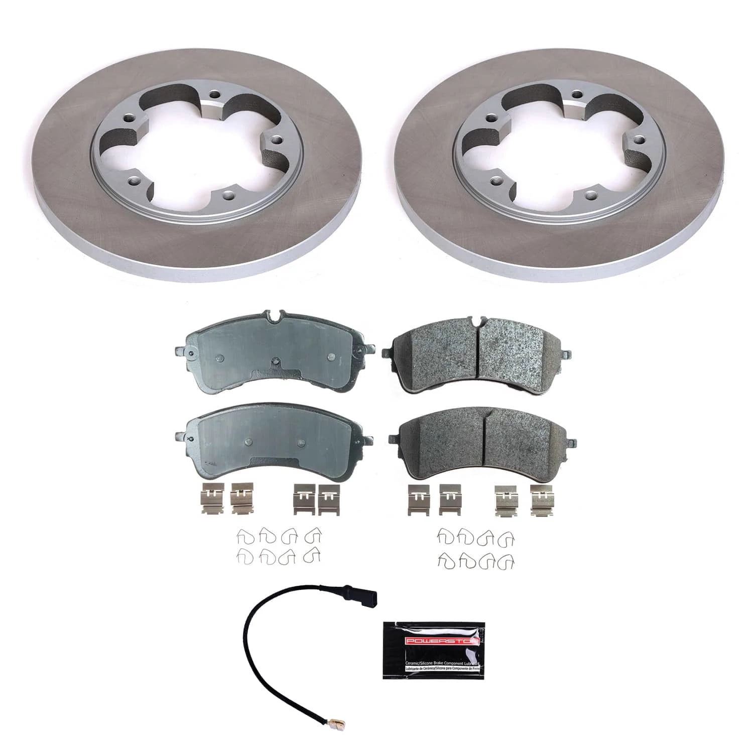 PowerStop Rear Semi-Coated Rotor and Low-Dust Ceramic Brake Pad Kit SC8714