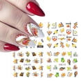 thumbnail image 5 of Fall Nail Art Stickers, Autumn Nail Art Water Decals Foils Transfer Nail Supplies Maple Leaves Design Sticker for Women Acrylic Nail Foil Maple Leaf Thanksgiving Decorations 12 PCS, 5 of 6
