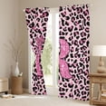 thumbnail image 3 of Erosebridal Leopard Print Kid Curtains Pack of 2 (42x84 Each), Pink Fashion Initial R Curtains Blackout, 3 of 6