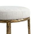 thumbnail image 5 of Lalia Modern Upholstered Backless Counter Height Bar Stool with Metal Frame, Matte Gold, 5 of 9