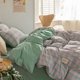 thumbnail image 5 of Juego de cama de cuadros a cuadros bicolor verdes, 5 of 8