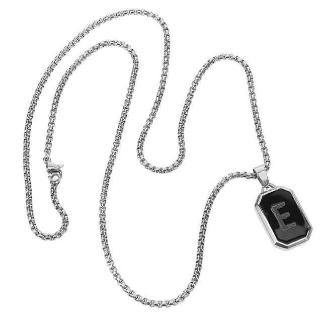 Letter Pendant Necklace Stylish Titanium Steel Necklace Chain