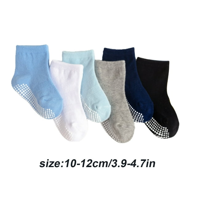 6 Pcs Bas Chaussettes pour Enfants avec Belle Élasticité Port Confortable Style Simple Bonne Fabrication Bas Garder au Ras Moyen Garçon 10-12