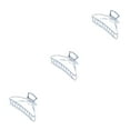 thumbnail image 3 of maskred Pinces à Griffes Mode Grand Style Simple Pratique Style Simple Robuste Accessoires Exquis Barrettes pour Femmes Argent/arc 3Ensemble, 3 of 6